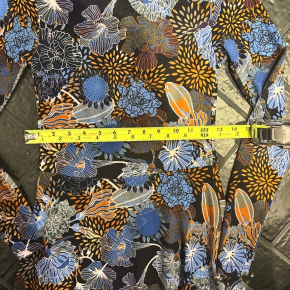 Floral H&M Long Sleeve turtleneck  - Blue and Black gorgeous patterned dress - Picture 5 of 7